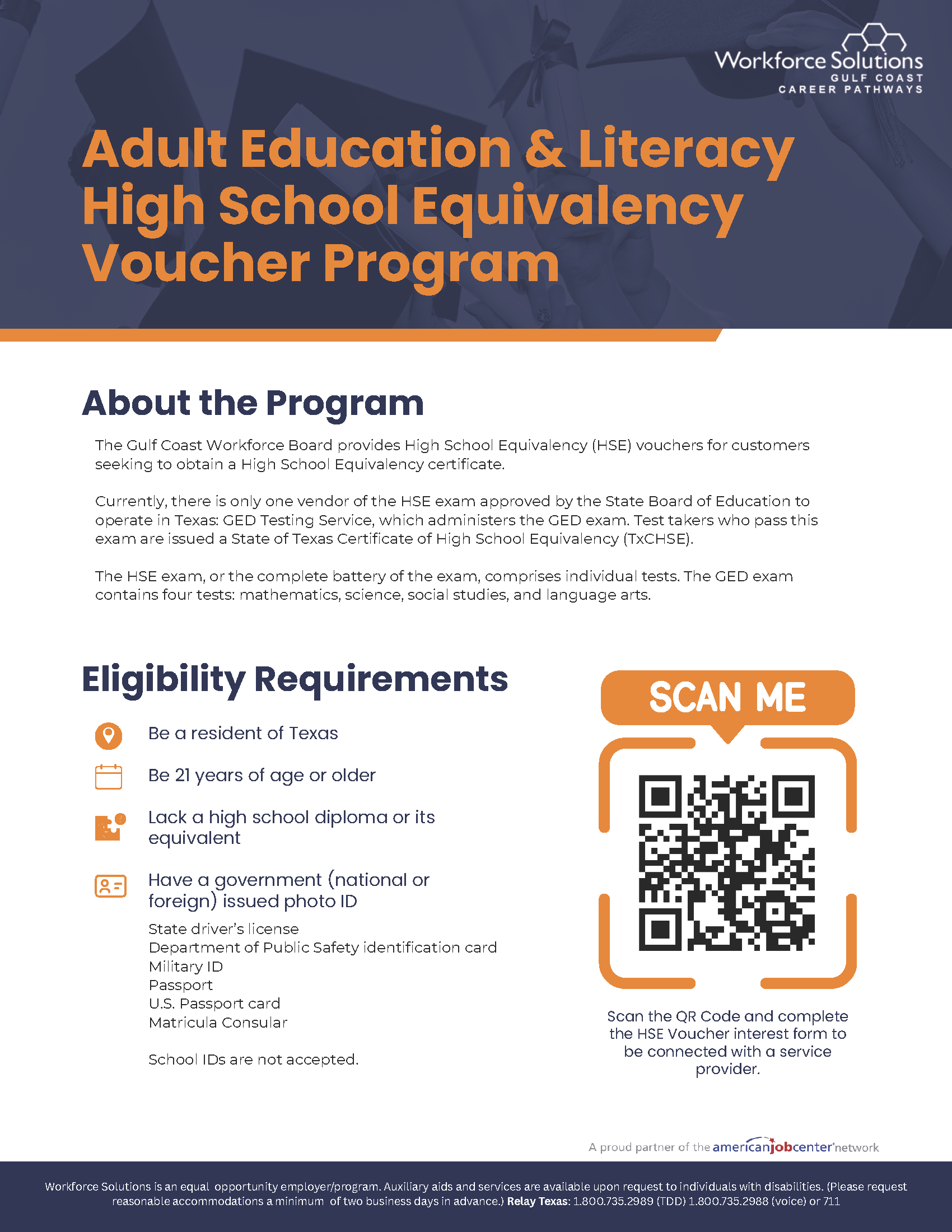 Adult Education & Literacy High School Equivalency Voucher Program